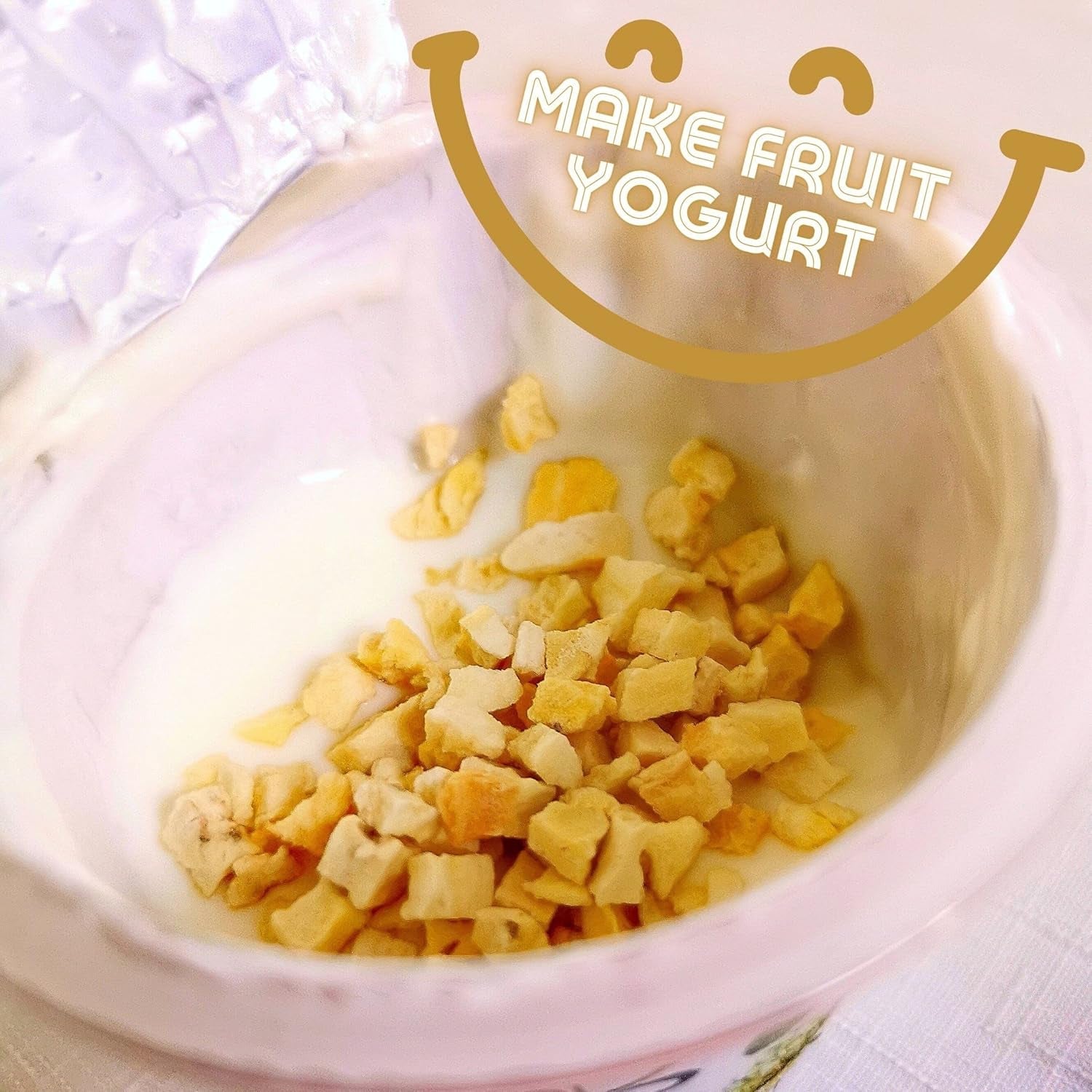 Pezzi di banana liofilizzata | Banane secche senza zucchero | Banane liofilizzate Banane con frutta secca | Banane fresche liofilizzate | Pezzi di banana con frutta liofilizzata Naty Shop prodotti disidratati