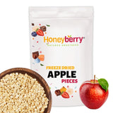 Pezzi di mela liofilizzata 100g - Frutta liofilizzata - Frutta secca liofilizzata - Mele essiccate - Perfetta per cuocere al forno, decorare torte, snack, muesli e dessert Prodotti disidratati Naty Shop 100G