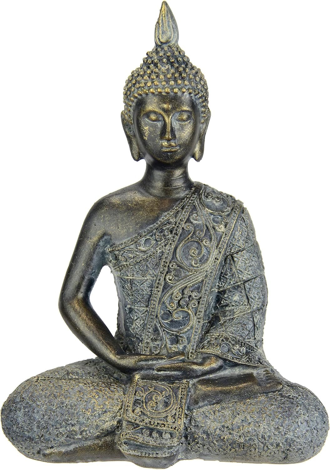 Figura di Buddha meditare seduto statua figure scultura busto statua ornamento Figura di Buddha Decorazione Feng Shui giardino terrazza decorazione balcone Statua di Buddha accessorio per la casa Scultura di Buddha figura da giardino Statuette e sculture Naty Shop Grigio/Marrone Posti a sedere