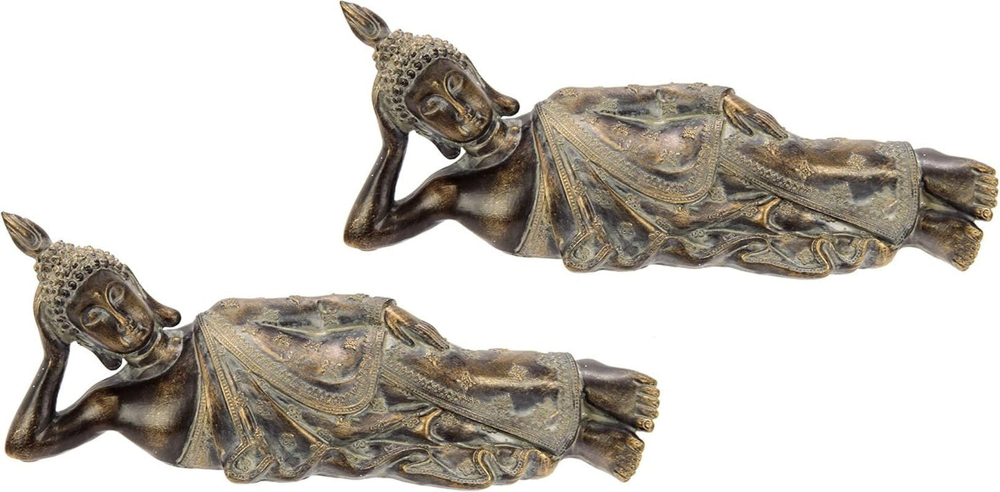 Figura di Buddha meditare seduto statua figure scultura busto statua ornamento Figura di Buddha Decorazione Feng Shui giardino terrazza decorazione balcone Statua di Buddha accessorio per la casa Scultura di Buddha figura da giardino Statuette e sculture Naty Shop Grigio/Marrone Prono