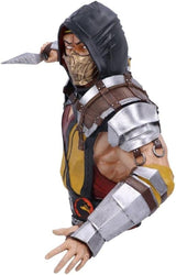 Busto di Scorpione Mortal Kombat con licenza ufficiale, Giallo, 29,5 cm, Statuette e sculture in resina sintetica Naty Shop