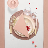 PAW - Tovaglioli Airlaid (40 X 40 Cm) I 50 pezzi I Unicolor I Simil tessuto I Elegante decorazione per la tavola I Horeca I Per occasioni importanti come matrimoni, feste, Natale I Unicolor: Rosa