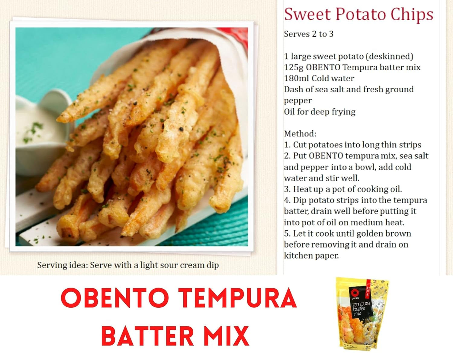 Tempura Batter Mix Tempura Back-Frittiermischung, 500 grammi Mix per cuocere e cuocere Naty Shop