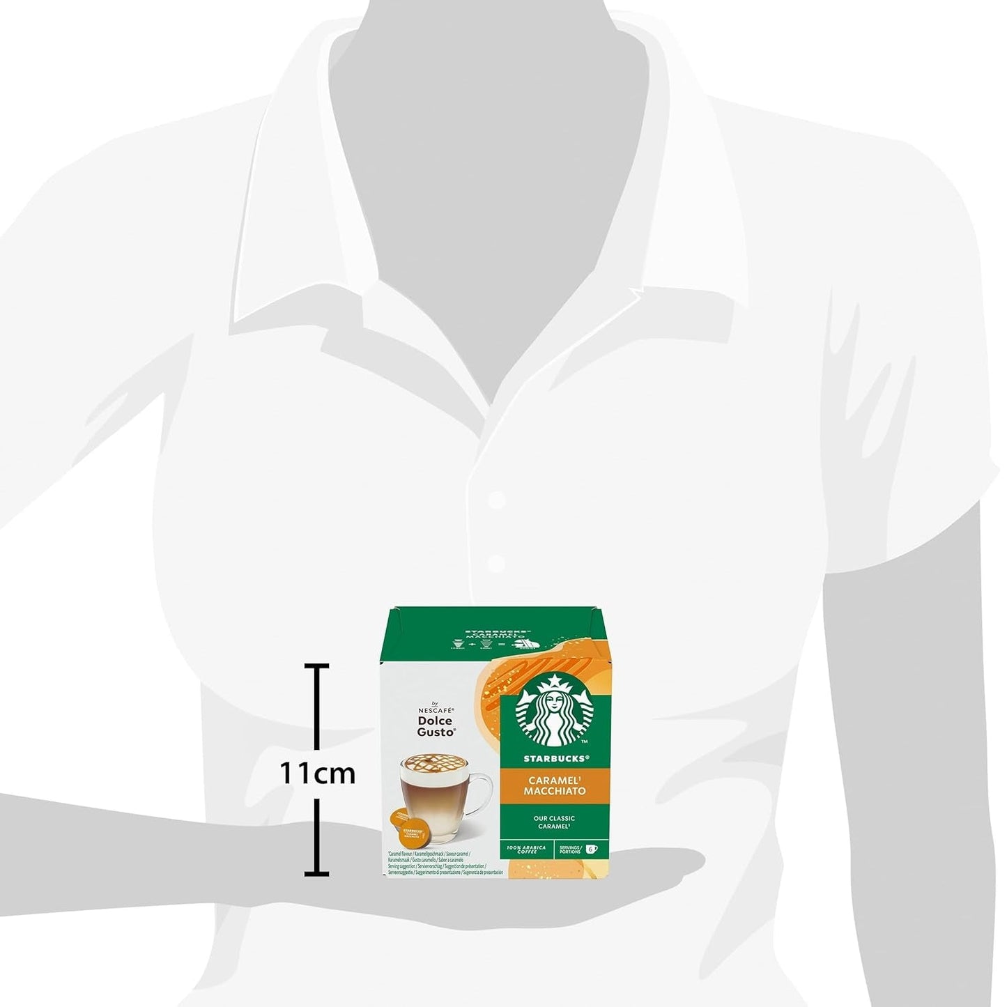 STARBUCKS Caramel Macchiato di Nescafé Dolce Gusto Kaffeekapseln 6 x 12 (72 Capsule)