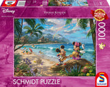 Schmidt Spiele Thomas Kinkade 57528 Disney Topolino e Minnie alle Hawaii Puzzle da 1000 pezzi colorato [esclusivo per Amazon] Puzzle Naty Shop Titolo predefinito