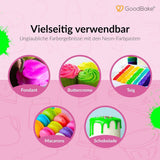 Goodbake Neonlebensmittelfarben 6 Farben Set – Intensive Lebensmittelfarbe – Lebensmittelfarbpaste – Zum Einfärben Von Torten, Fondant, Buttercreme Uvm. – Negozio Naty 100% vegano