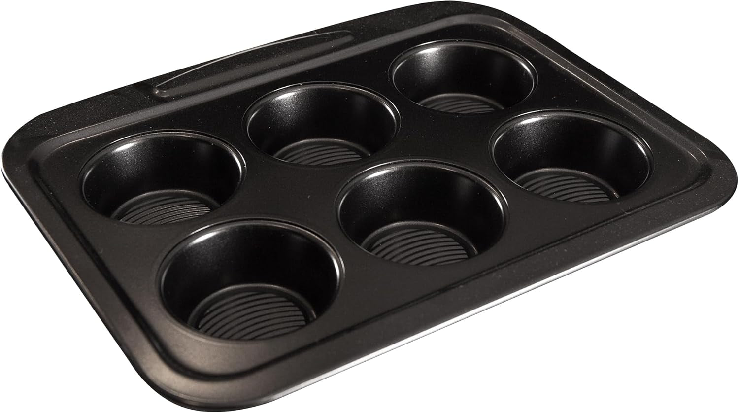 Masterpro Foodies - teglie per 6 muffin - Distribuzione uniforme del calore - In acciaio al carbonio - Fondo antigrippaggio - Removibile e facile da lavare Naty Shop Teglie e vassoi Multicolor 28,9 X 23,1 X 3,3 Cm