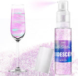 Spray commestibile glitter - Glitter commestibili 22G, polvere glitter commestibile per bevande, decorazioni per torte, macarons - Polvere glitter colorante alimentare, glitter commestibile per cocktail, muffin (Rosa)