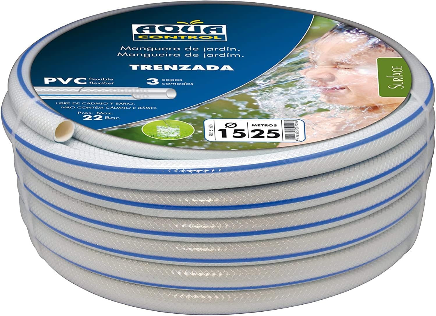 51525 – Tubo da giardino, 15 x 25 m, bianco