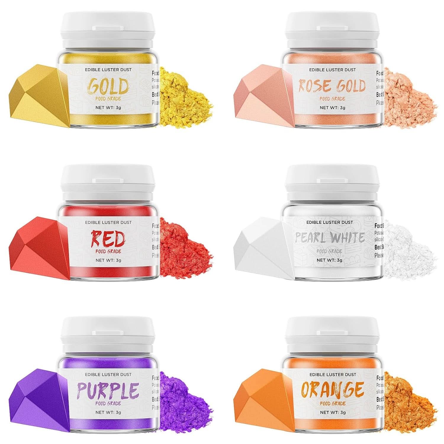 Glitter commestibili, 3 grammi Naty Shop Colori caldi