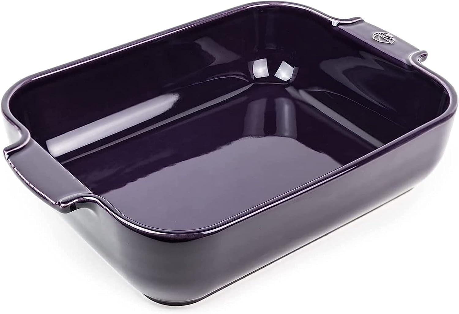 Peugeot Appolia Rechteckige Auflaufform Mit Griffen, Keramik, Schiefer / Grau, 7.2X31X21.7 Cm, Fassungsvermögen: Ca. 2 L, 60060 Stampi e teglie Naty Shop Auberginefarben