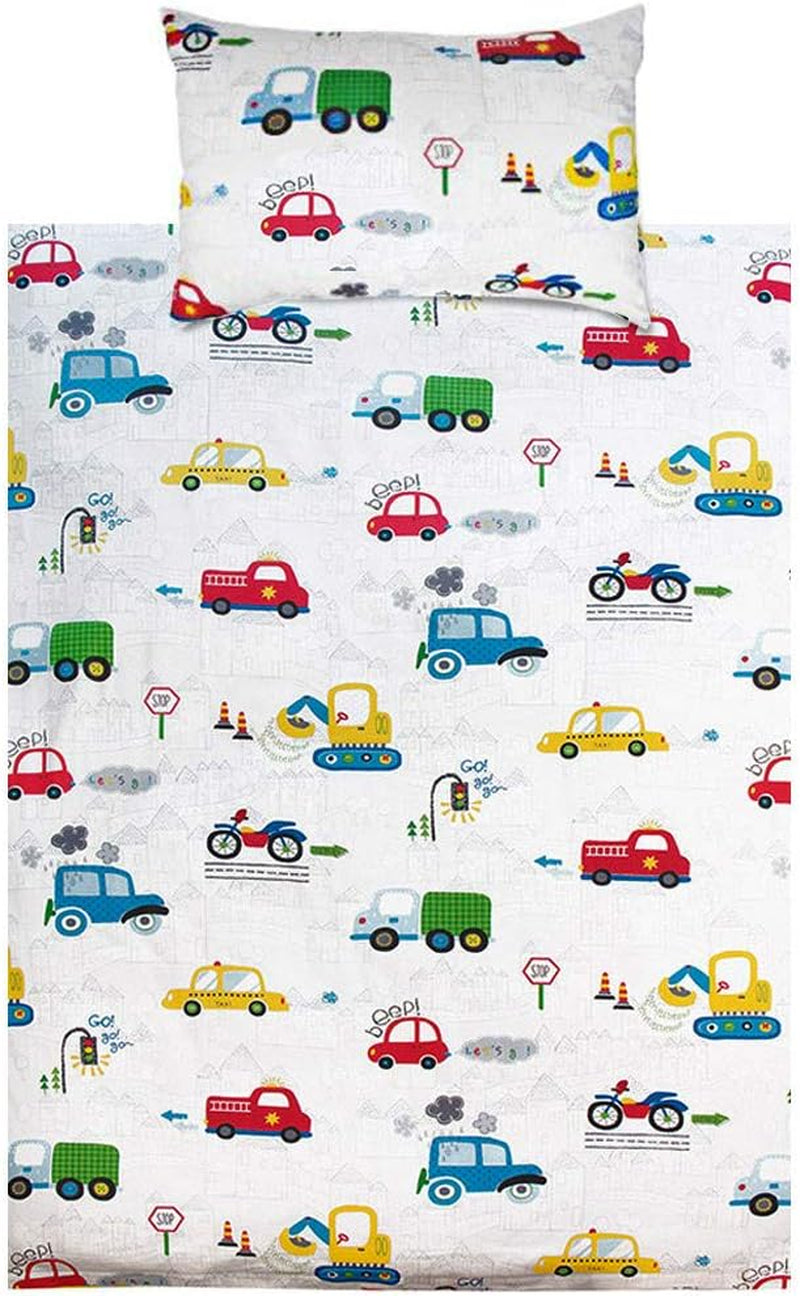 Biancheria da letto per bambini ragazzi con vari disegni, 100% cotone Biancheria da letto - bambini Naty Shop Auto 100 X 135 cm