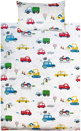 Biancheria da letto per bambini ragazzi con vari disegni, 100% cotone Biancheria da letto - bambini Naty Shop Auto 100 X 135 cm