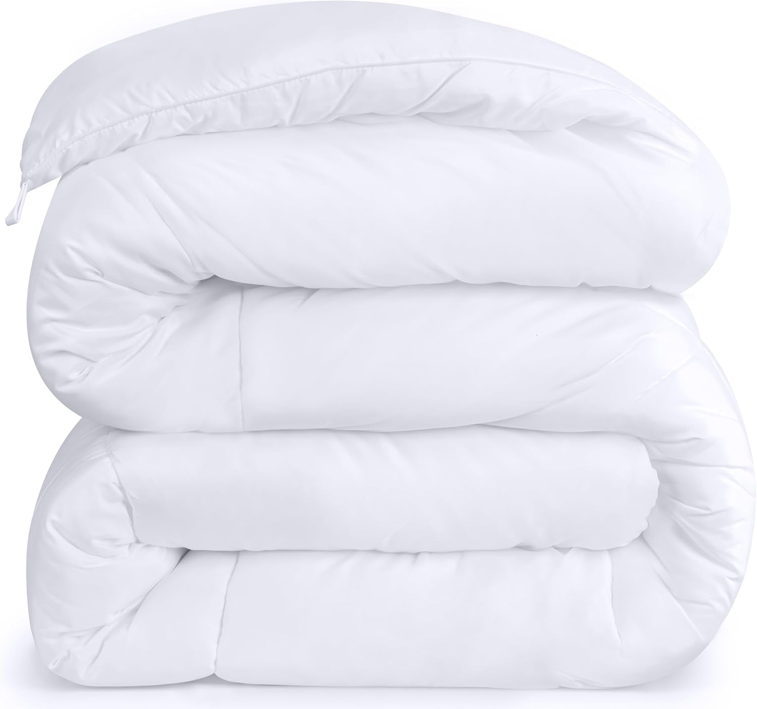 Copripiumino Utopia (Bianco, Queen) - Per tutte le stagioni - Imbottitura in fibra di peluche siliconata - Trapunte e trapunte con ricamo a scatola Naty Shop