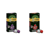 Jacobs Kapseln Lungo Intenso, Intensität 8 & Kapseln Lungo Classico, Intensität 6, 100 Nespresso®* compatibili Kaffeekapseln, 10er Pack, 10 x 10 Getränke