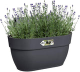 elho Vibia Campana Easy Hanger M 36 - Vaso per balcone ed esterno - Ø 36,0 x H 26,5 cm - Nero/Antracite