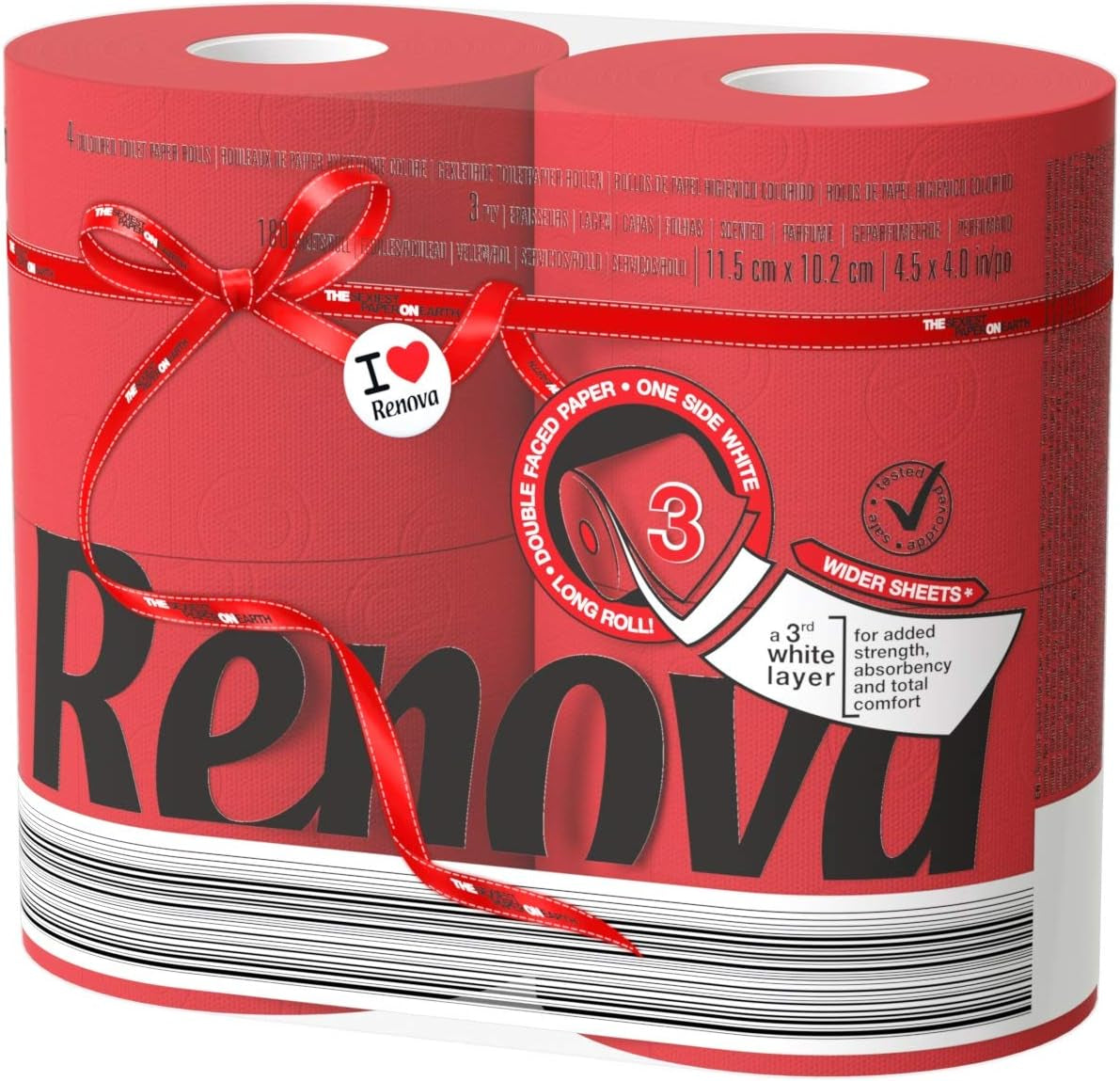 Carta igienica Renova, verde, 4 rotoli