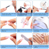 Set di forme per unghie da 120 pezzi, estensioni per unghie, forme per unghie in gel, set di forme per unghie con pennello a doppia testa e lima per unghie con clip, per unghie in gel