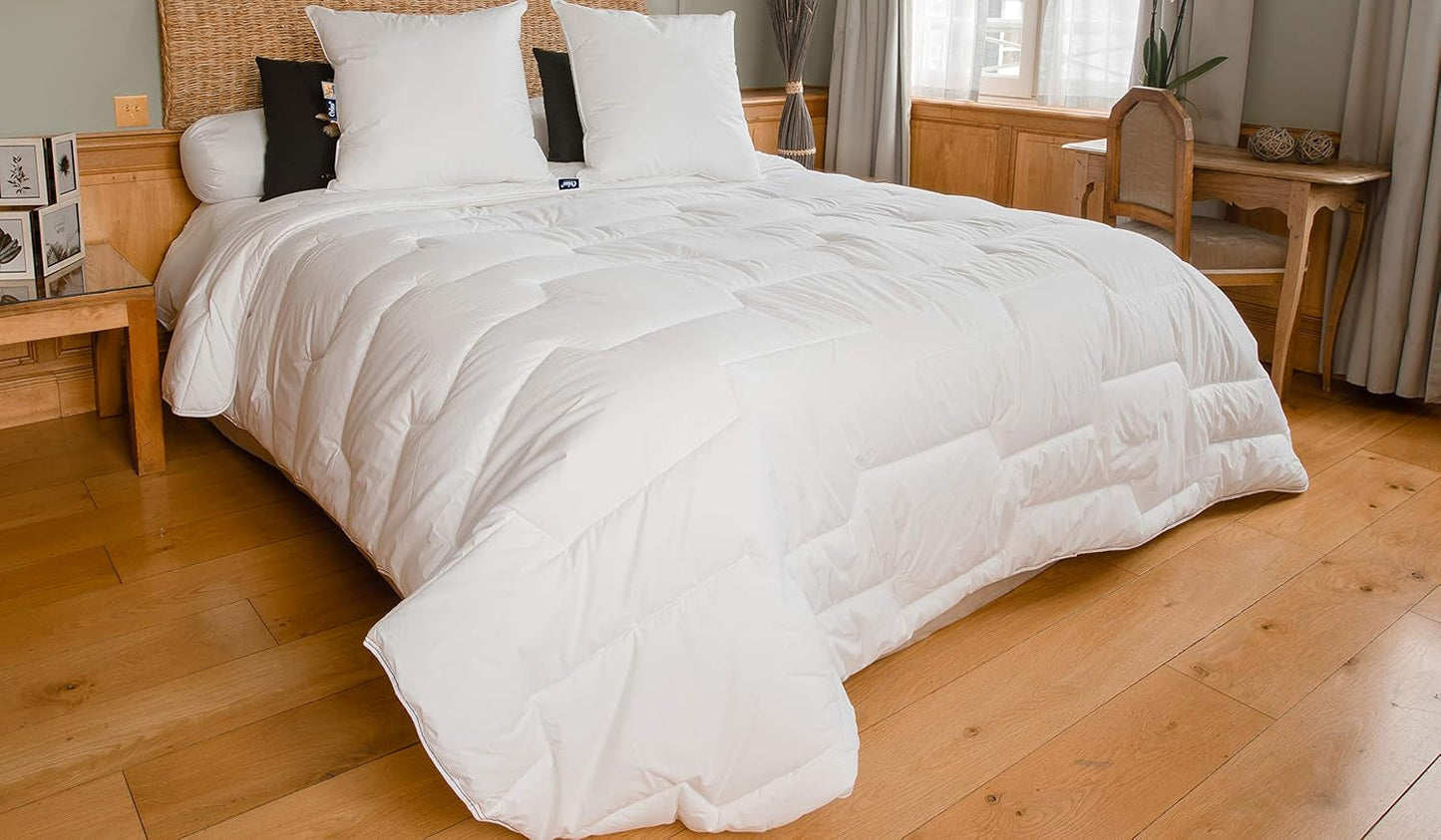 COLAS NORMAND Trapunta in cotone percalle 260 X 240 cm Alta qualità 100% cotone percalle Morbida e confortevole Durevole Finitura fine Prodotto in Francia Trapunte e Trapunte Bianche Naty Shop