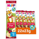 Barrette HiPP Leopard con yogurt e ciliegie alla banana (22 x 23g), da 1 anno, dolcificate solo con frutta, della migliore qualità biologica