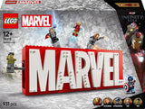 LEGO Marvel: logo e minifigure Marvel - Set da collezione Hulk, Thor, Iron Man, Vedova Nera e Capitan America - Set di costruzione dei personaggi dei Vendicatori - Regalo per ragazzi e ragazze dai 12 anni in su 76313 Set di costruzione Beuche den LEGO-Store
