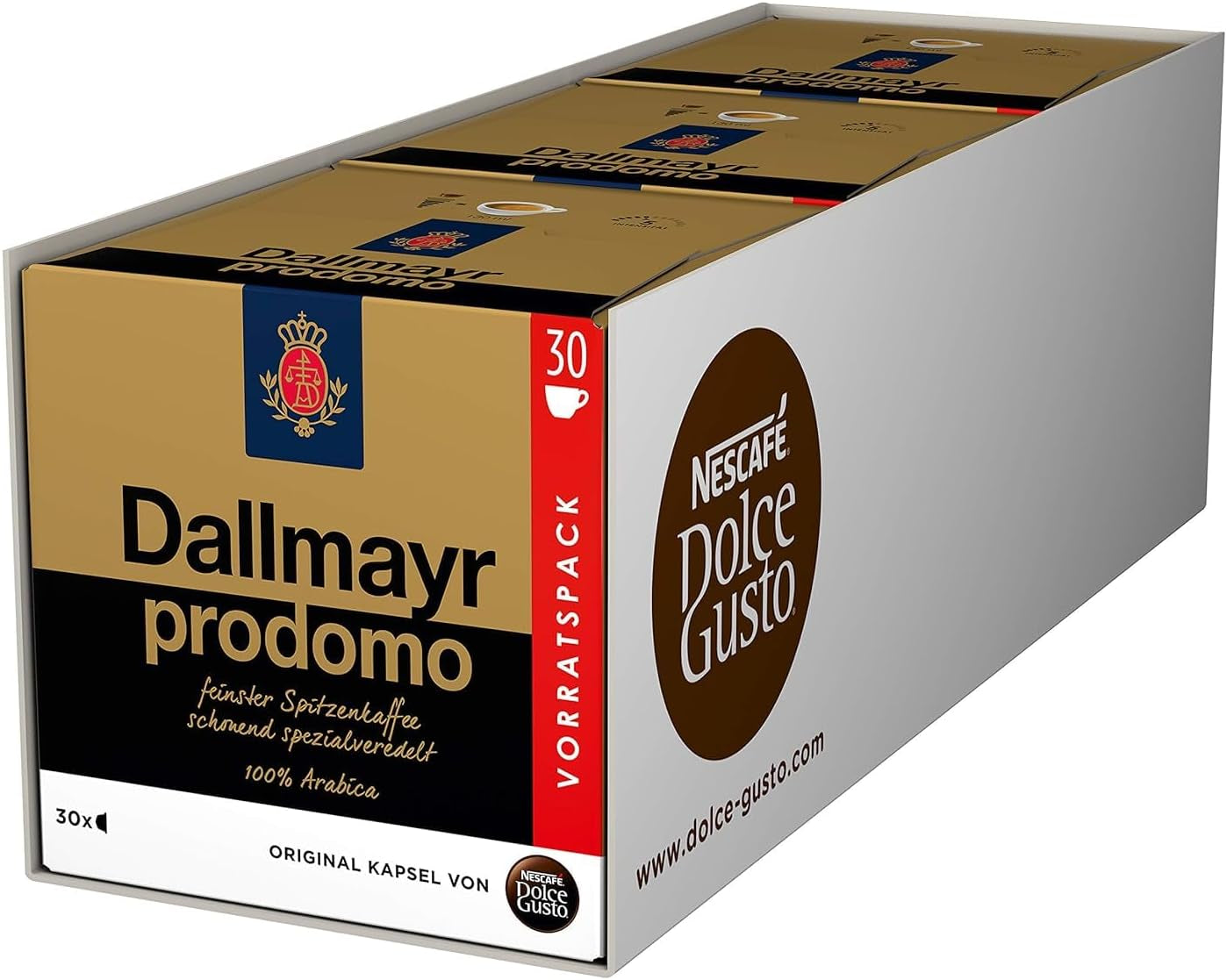 NESCAFÉ DOLCE GUSTO Krups KP1238 Mini Me Macchina per caffè a capsule, 15 Bar, Compatta, Macchina per caffè ad alta pressione, Oltre 30 creazioni di caffè, Formato della bevanda a scelta, Nero/Antracite mit Dallmayr Prodomo