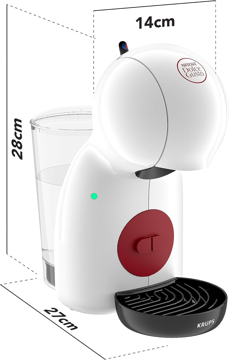 Macchina per caffè espresso manuale con capsule NESCAFÉ DOLCE GUSTO PICCOLO XS di KRUPS, bianca