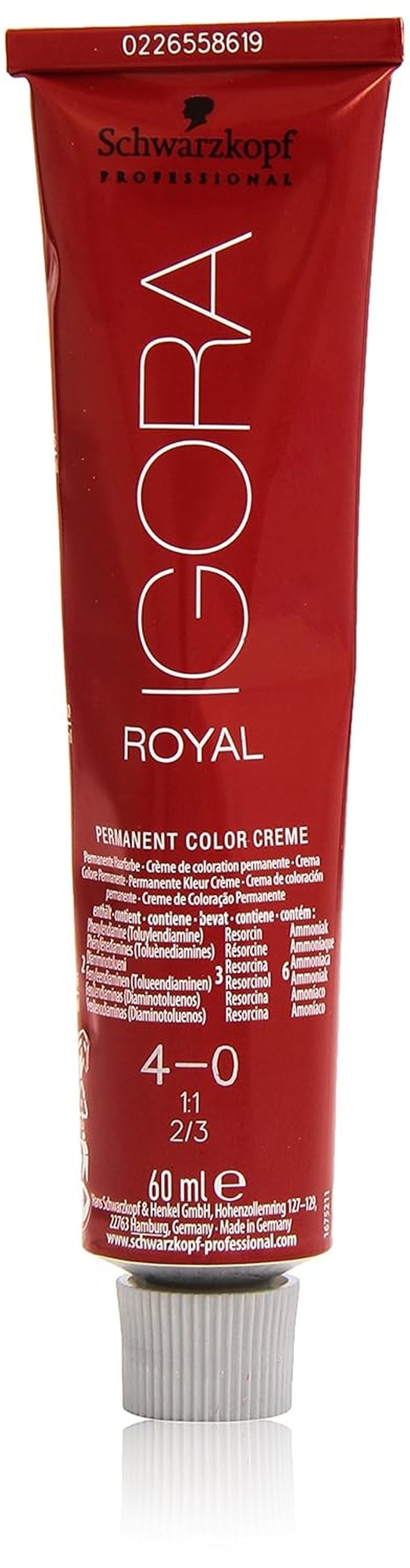 Schwarzkopf IGORA Royal Premium Hair Color 4-0 castano medio, 1 confezione (1 x 60 g) Tintura per capelli Naty Shop Titolo predefinito