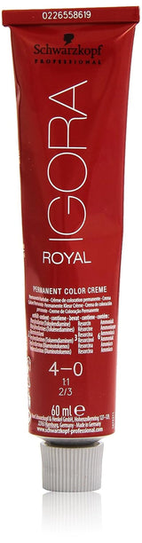Schwarzkopf IGORA Royal Premium Hair Color 4-0 castano medio, 1 confezione (1 x 60 g) Tintura per capelli Naty Shop Titolo predefinito