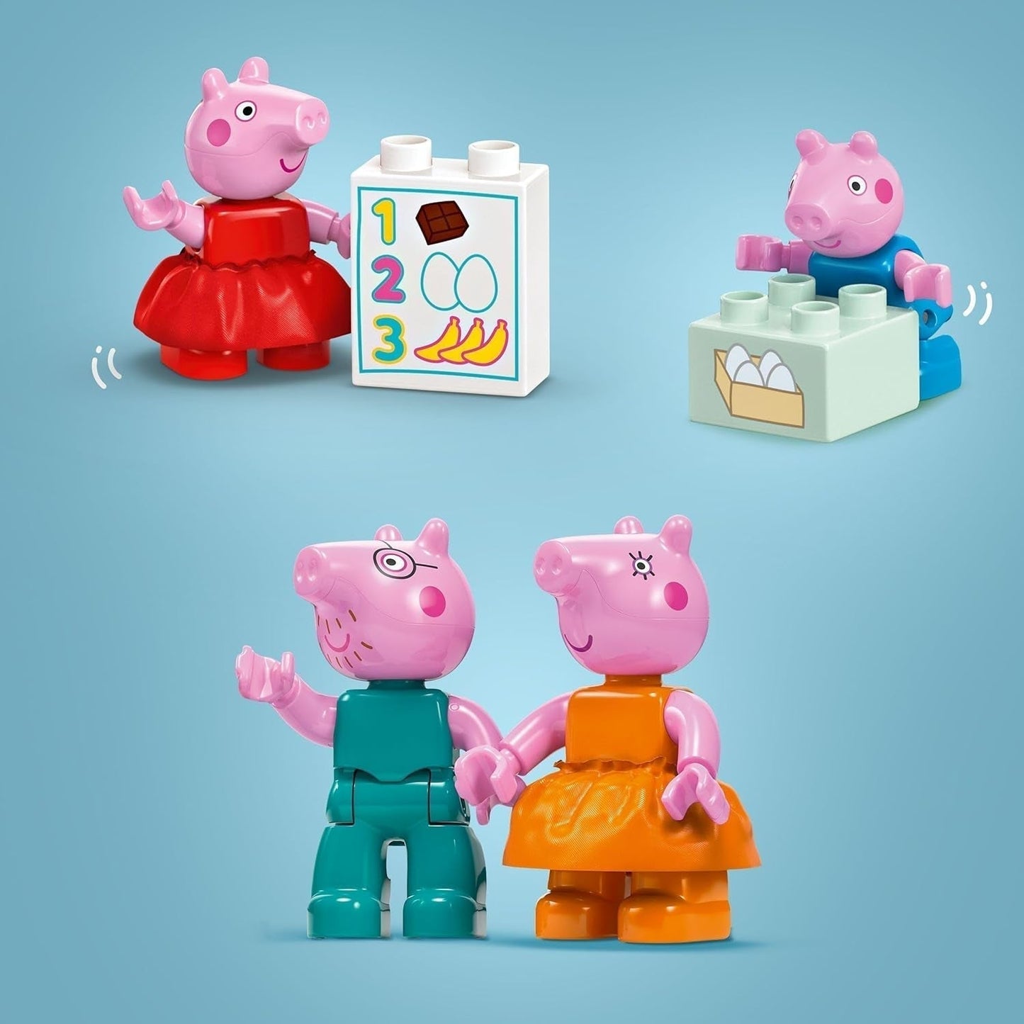 LEGO DUPLO 10434 Il supermercato di Peppa: giocattolo educativo creativo e set da gioco, regalo per ragazzi e ragazze dai 2 anni, incoraggia la destrezza Set da costruzione Besuche den LEGO-Store