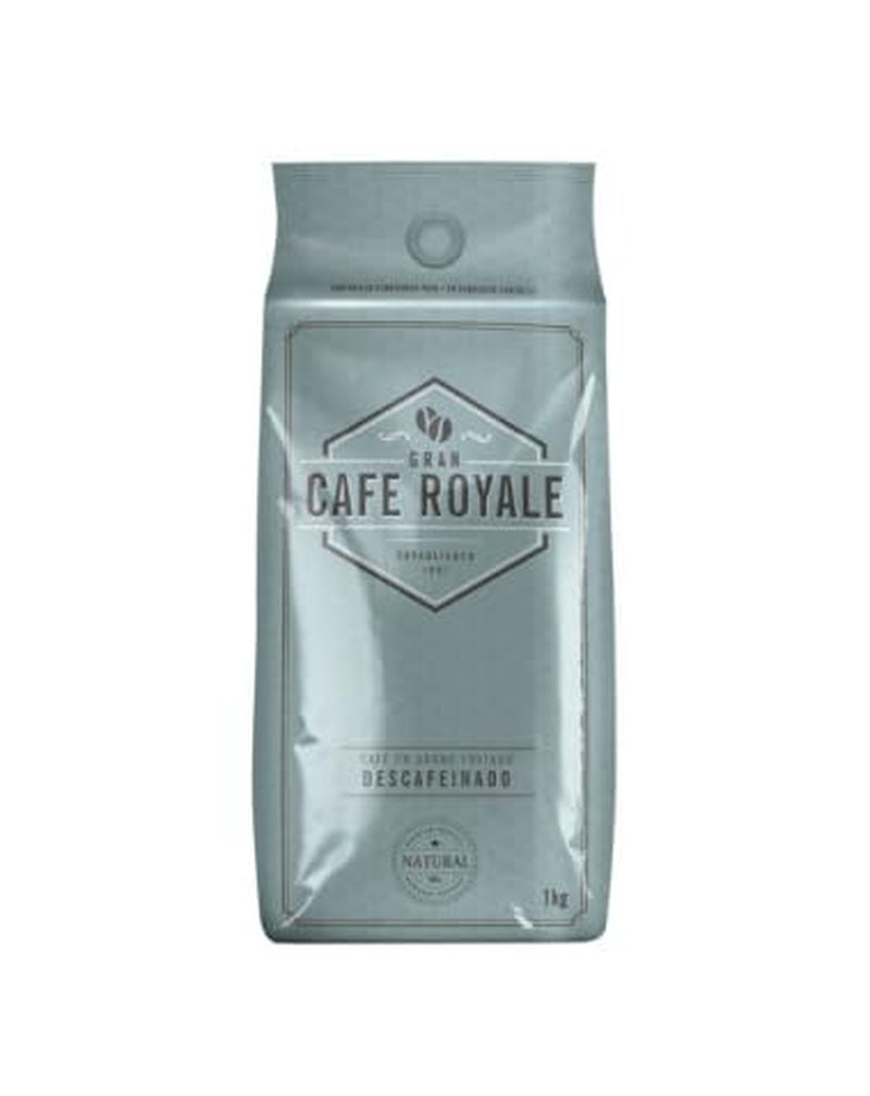 Gran Café Royale Decaffeinato - Caffè 100% Tostato - 1 kg In Grani o Macinato - Confezione Economy 10 kg (10 x 1 kg)