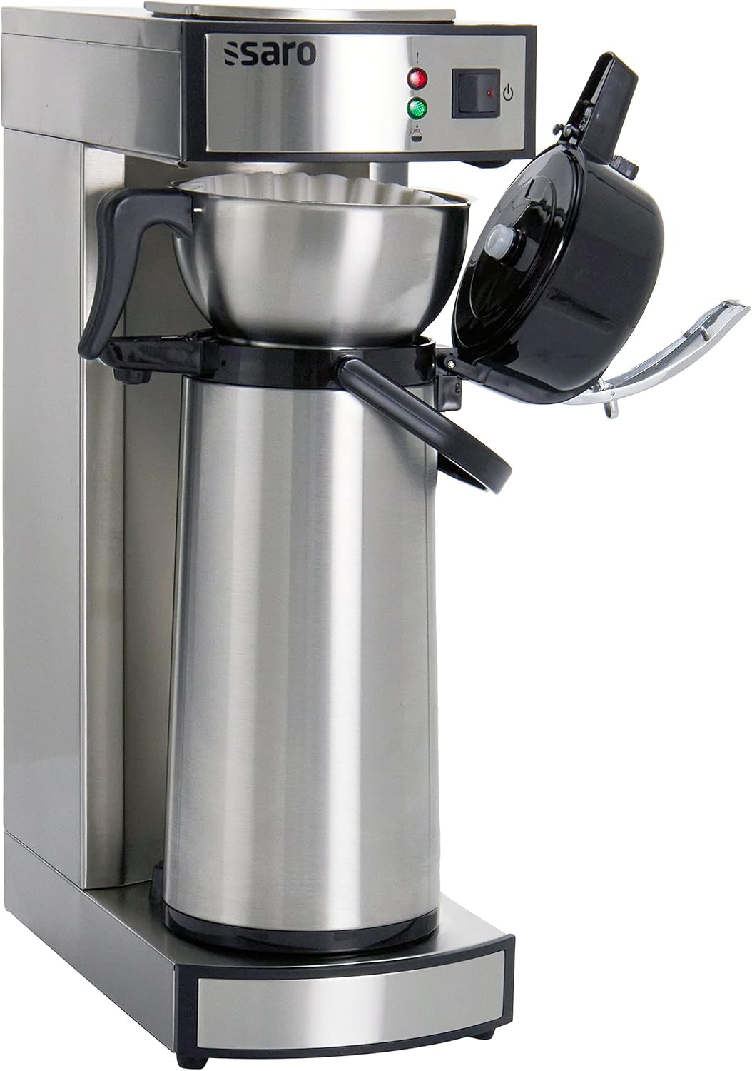 Macchina per caffè espresso Saro, inclusa caraffa con pompa isolata in acciaio inossidabile – 2,2 l – tempo di preparazione ca. 5–6 min – protezione durante il funzionamento senz'acqua – 2.069 kW – modello THERMO 24
