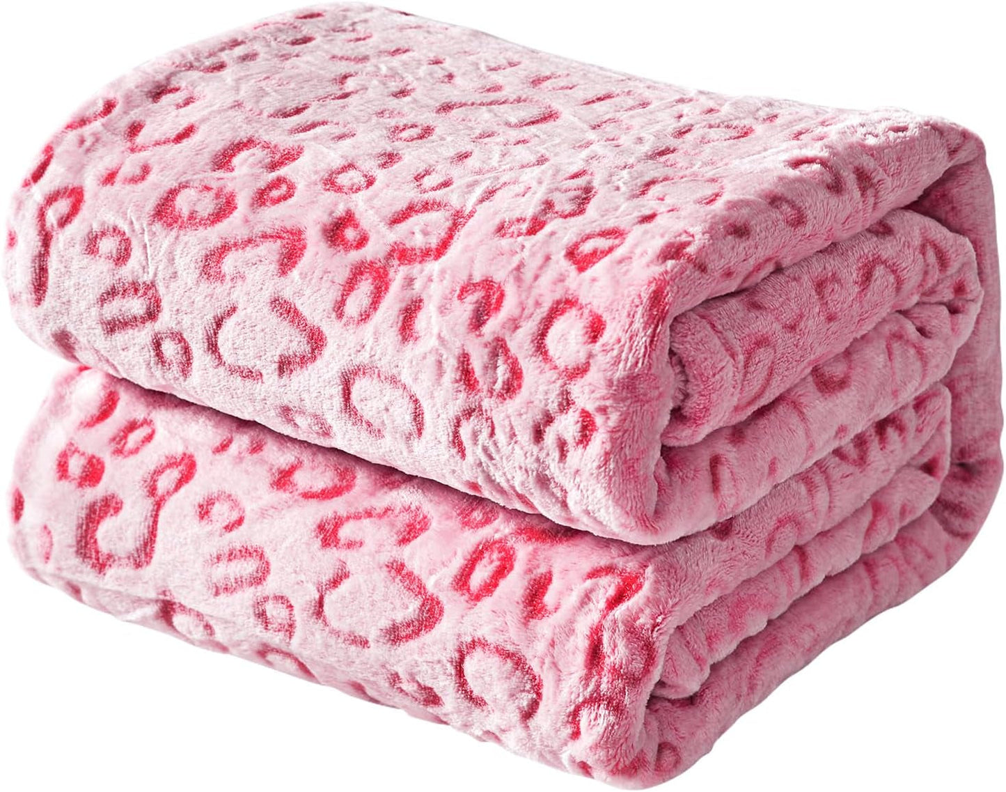 FY FIBER HOUSE plaid in pile di flanella, coperta in microfibra con stampa ghepardo 3D, 228 X 274 cm, viola Trapunte e trapunte Naty Shop Pink 50 "X60"