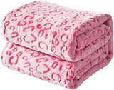 FY FIBER HOUSE plaid in pile di flanella, coperta in microfibra con stampa ghepardo 3D, 228 X 274 cm, viola Trapunte e trapunte Naty Shop Pink 50 "X60"
