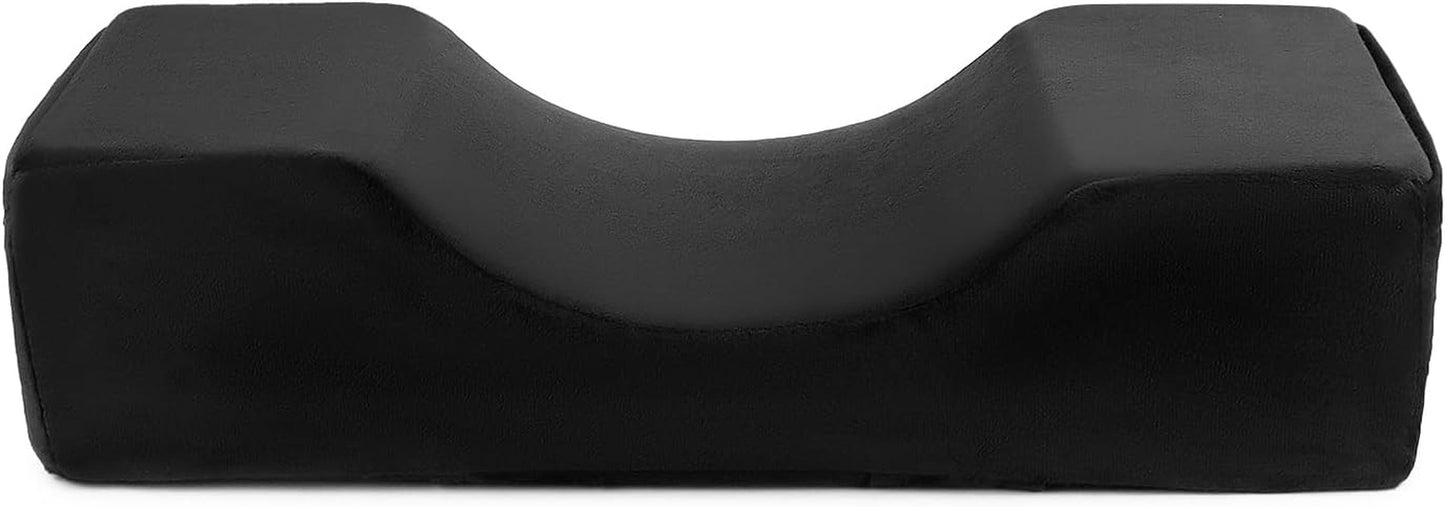 QWORK® Wimpernkissen, U-Förmiges Beauty Makeup Kissen, Ergonomisches Wimpernkissen Für Verlängerungen, Memory Foam Wimpernkissen Für Den Heimgebrauch Im Schönheitssalon (Schwarz) Cuscini ortopedici cervicali Naty Shop Default Title