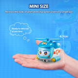 Super Wings Super Pets 4 pezzi Shine, Golden Boy, Jerome, Ellie Espressione facciale commutabile Effetto lampo Giocattolo portatile per 3 4 5 6 7 8 anni Ragazzo Ragazza Action Figure da 2 pollici Naty Shop