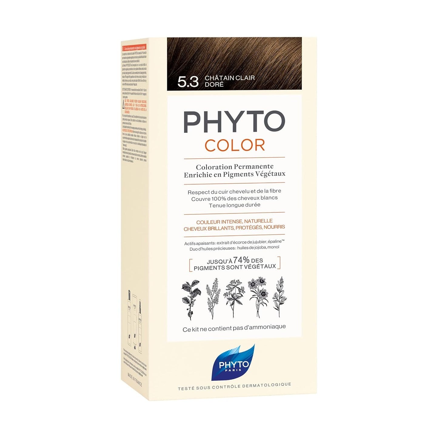 Tinta permanente per capelli, 5.3 Castano chiaro dorato Naty Shop Tintura per capelli castana