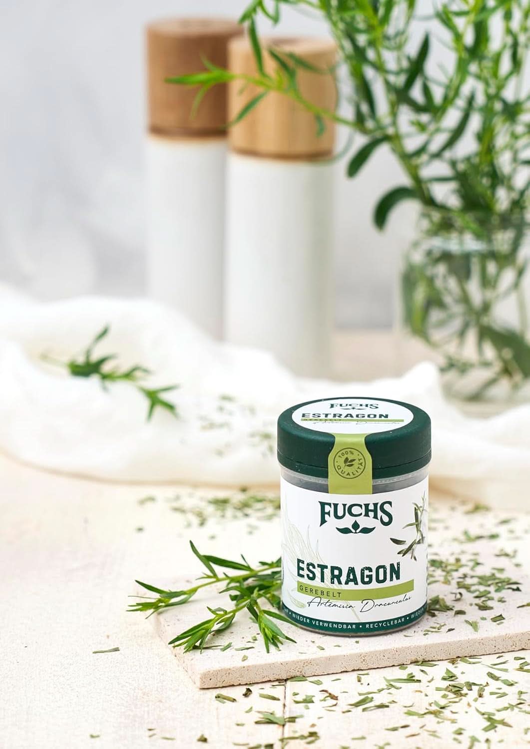 Fuchs, dragoncello, erbe francesi per condire insalate o salsa olandese, 10 grammi Condimente Naty Shop