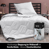Trapunta Tutte le Stagioni 135X200 - Trapunta Leggera 135X200 - Traspirante, Lavabile e 100% Vegana - Trapunta in Mesh Climatico e Fascia Comfort per Dormire - Imbottitura 800G Trapunte e Trapunte Naty Shop