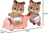 Sylvanian Families L5421 Casa delle bambole dei gemelli scoiattolo Figure delle case delle bambole Naty Shop Dolls