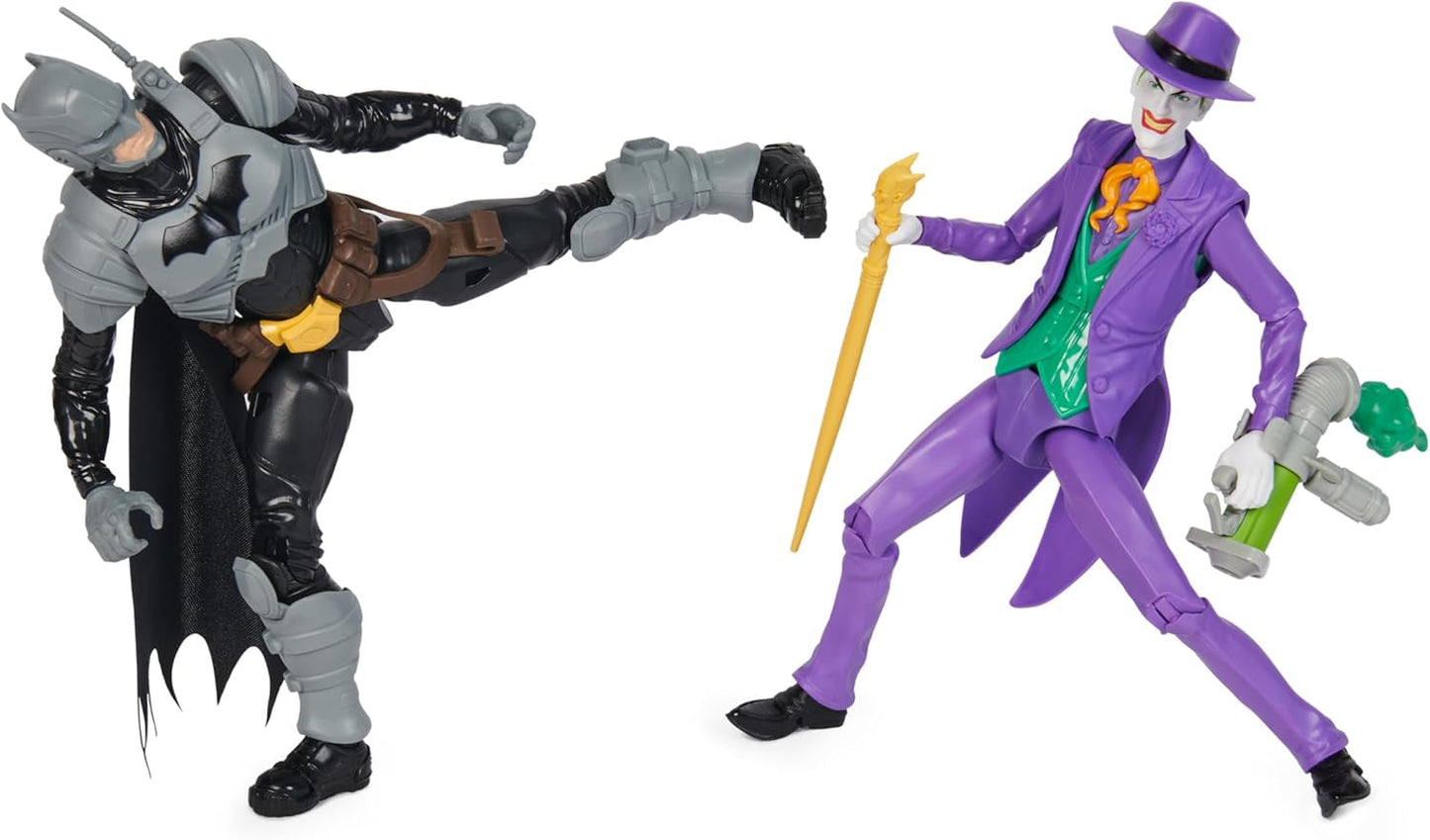 DC Batman Adventures Set Batman Vs. Joker Action Figure, 30 cm - 2 Figure Completamente Mobili con 12 Ingranaggi per Emozionanti Giochi di Ruolo, Giocattolo per 4+ Action Figure per Bambini Naty Shop