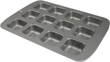 CSB106 Quadratische Antihaftbeschichtete Backform Mit 12 Minilöchern Aus Karbonstahl, Edelstahl, Silver, 37.3 X 26.1 X 3.1 Cm Stampi e vassoi per dolci Naty Shop