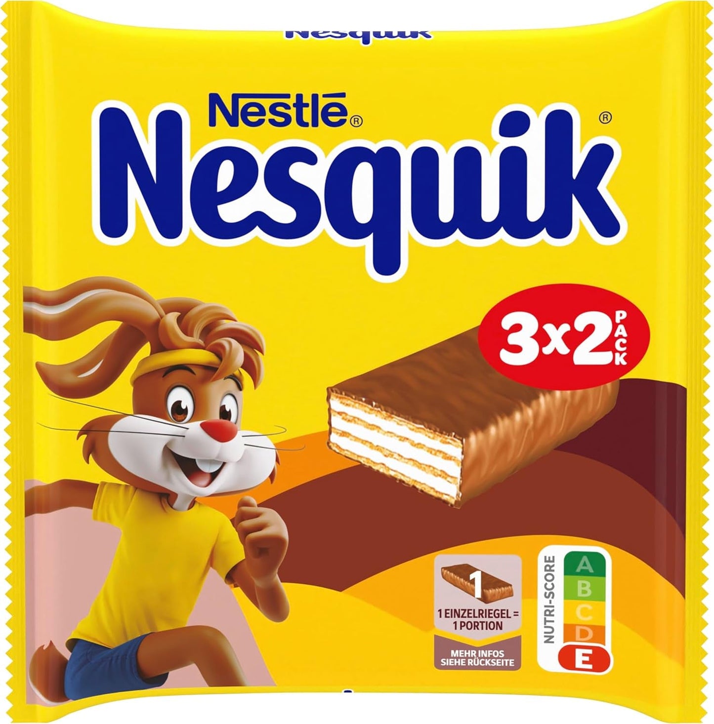 Nestlé Crunchy Waffle Delicious Barretta di waffle al cioccolato al latte Confezione multipla 1 confezione (3x26 g ciascuno)