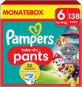 Pannolini Pampers Paw Patrol Pants taglia 5 (12-17Kg) Baby-Dry, Junior con tasca Stop e Protect, BOX MENSILE, 160 pannolini Naty Shop