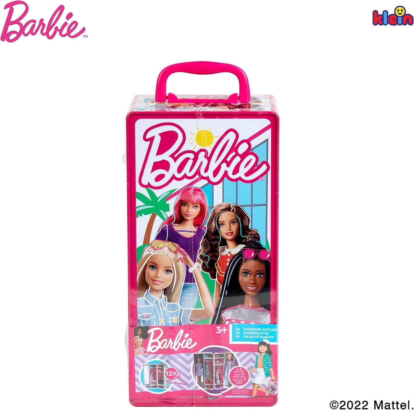Theo Klein 5801 Guardaroba Barbie con aste appendiabiti e scomparti, giocattolo dai 3 anni in su, accessori inclusi, multicolore