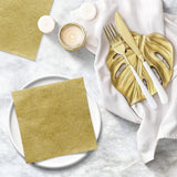 ZAMPA - Tovaglioli 3 Veli (33 X 33 Cm) I 20 Pezzi I Perfetti per Compleanni, Feste, Matrimoni, Comunioni e Festività I Tovaglioli di Carta Colorata - Occasioni Speciali, Soprammobili I Ispirazione Classica (Oro)