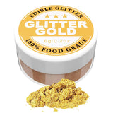 Glitter commestibili - Colorante alimentare in polvere 6G per cioccolato, fragole, muffin, torte, fondente (Oro)