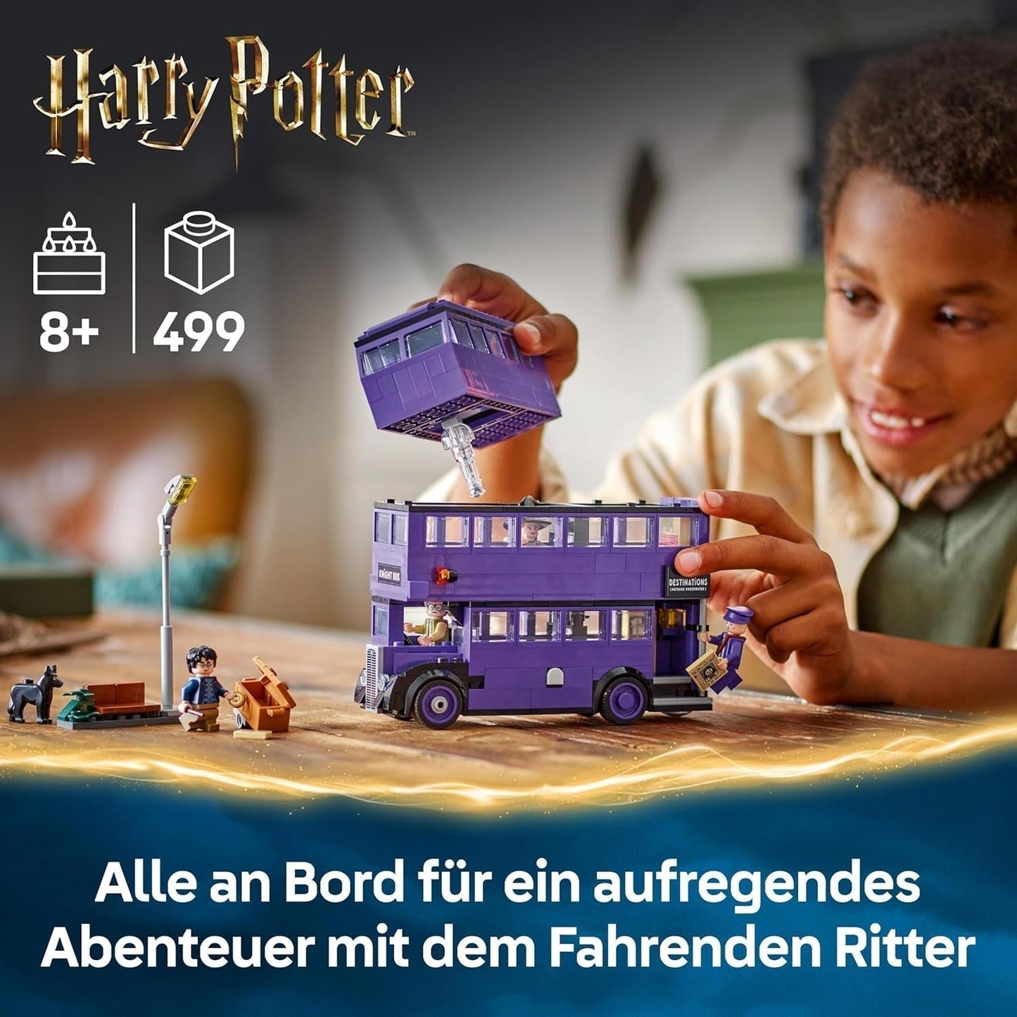 LEGO Harry Potter Avventure con il cavaliere viaggiante Set da costruzione 5 minifigure tra cui Ernie Prang, Stan Picchetto e Felpato Bus giocattolo per fan del mondo magico Ragazzi e ragazze 8 anni 76446 Set da costruzione Beuche den LEGO-Store