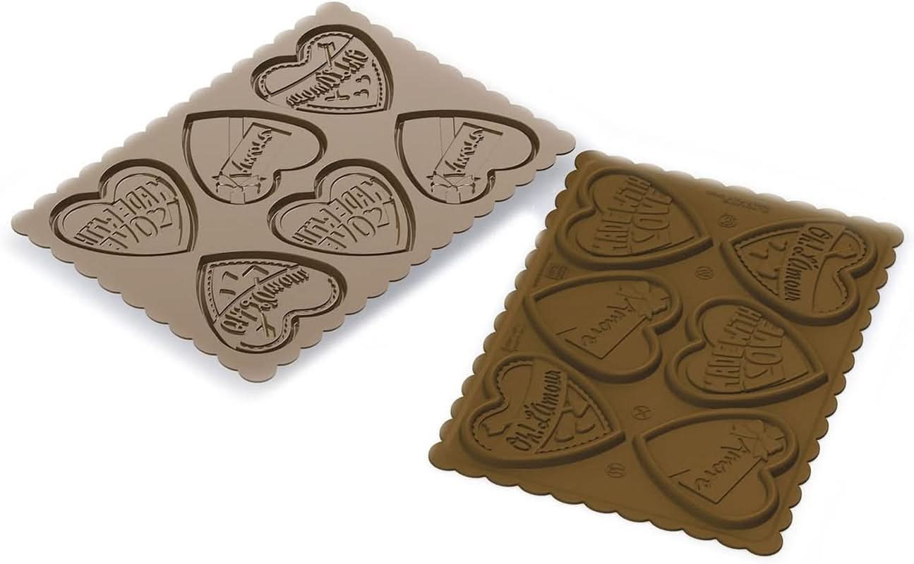 Silikomart 22.166.77.0165 CKC06, Set forme cioccolato e tagliacucina Naty Shop