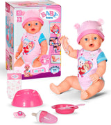 BABY Born Emma - bambola baby 43 cm - 10 funzioni inclusi accessori e materasso - Funziona completamente senza batterie - Adatto a bambini dai 3 anni in su